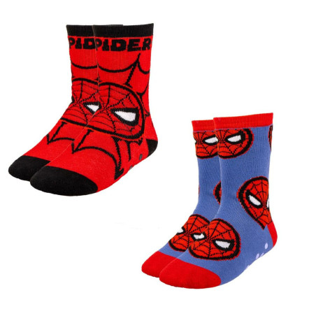 Non-slip Socks Spiderman 2 Units Multicolour