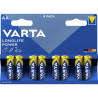 Batteries Varta Long Life Power AA (LR06) (8 Pieces)