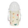 Bottle with Lid and Straw Safta Cabecitas Cream 500 ml