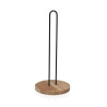 Kitchen Paper holder Versa Black Wood Rubber wood Steel Iron 15 x 33 x 15 cm