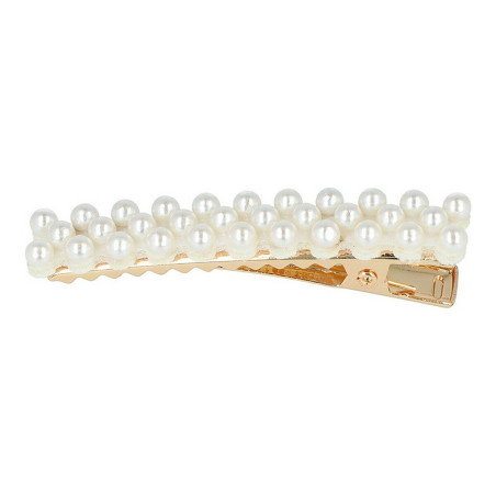 Hair clips Eurostil DORADOS RECT. Beads (2 uds)