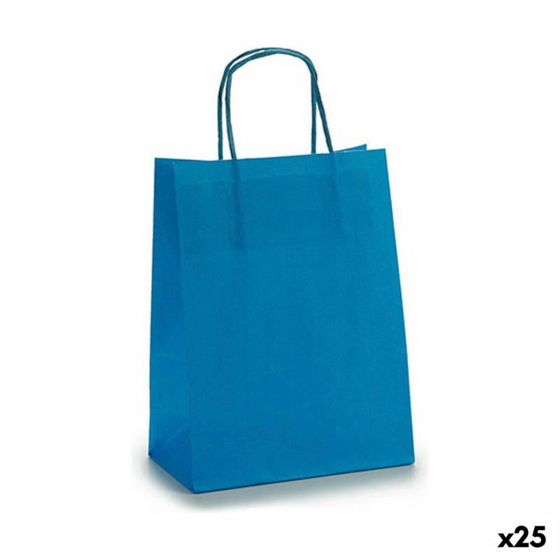 Paper Bag 18 x 8 x 31 cm Blue (25 Units)