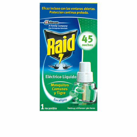 Anti-mosquito Refill Raid Proteccion Antimosquitos Eucalipto Eucalyptus 45 Nights