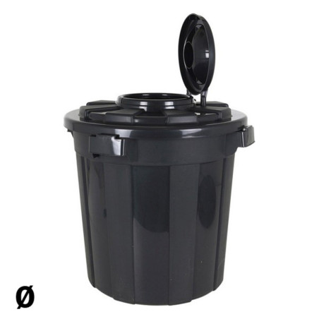 Rubbish Bin Hop Dem Black With lid