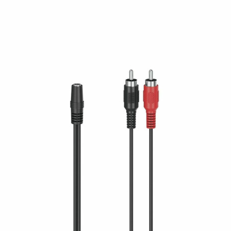 Audio Jack to 2 RCA Cable Hama 00205186 Black 10 cm