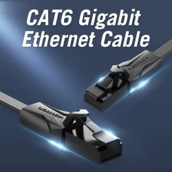 UTP Category 6 Rigid Network Cable Vention IBABK Black 8 m