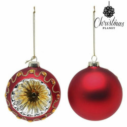 Christmas Baubles 8 cm (2 uds) Crystal Red