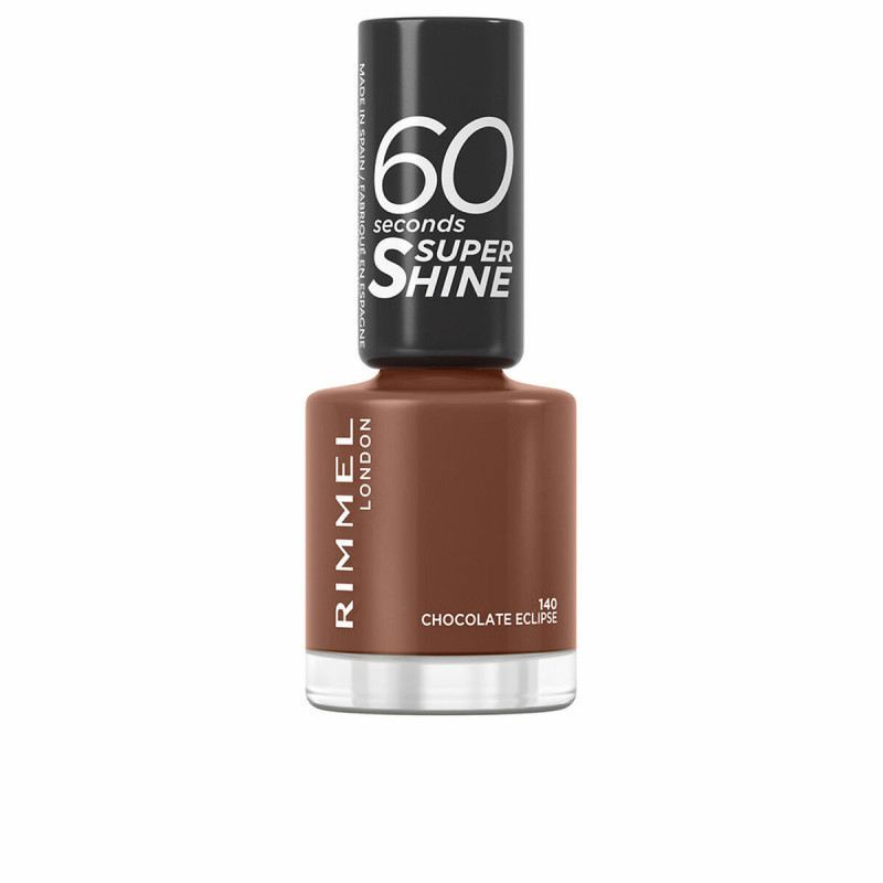 nail polish Rimmel London 60 Seconds Super Shine Nº 140 Chocolate eclipse 8 ml