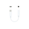 USB-C to Jack 3.5 mm Adapter NANOCABLE 10.24.1205-W White (1 Unit)