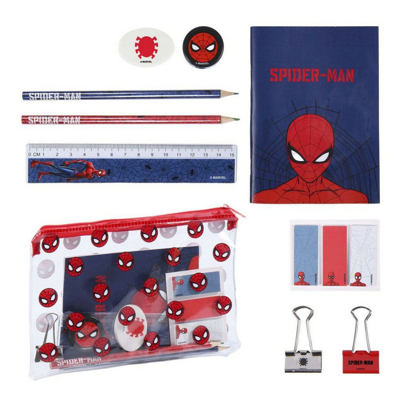 Stationery Set Spiderman Dark blue (12 pcs)