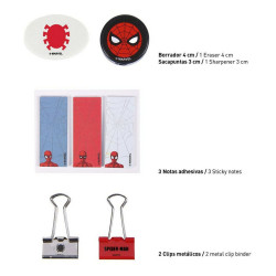 Stationery Set Spiderman Dark blue (12 pcs)