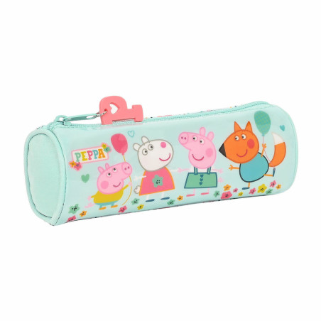 Cylindrical School Case Peppa Pig Cosy corner Light Blue (20 x 7 x 7 cm)