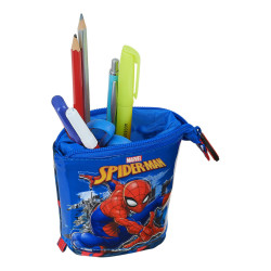 Pencil Holder Case Spider-Man Great power Blue Red 8 x 19 x 6 cm