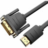 DVI to HDMI Adapter Vention ABFBI Black 3 m