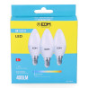 Pack of 3 LED bulbs EDM G 5 W E14 400 lm Ø 3,6 x 10 cm (6400 K)