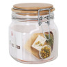 Transparent Glass Jar Borgonovo Hermetic 750 ml