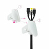 Cable Organiser NANOCABLE 10.36.0003-W White Ø 25 mm 3 m