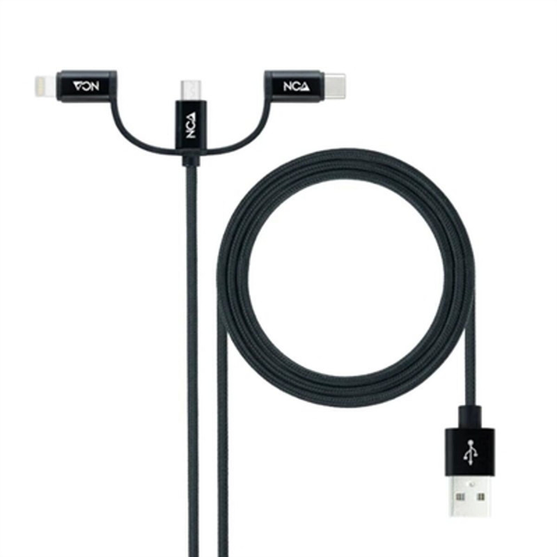 USB Cable NANOCABLE 10.01.3200 Black 1 m (1 Unit)