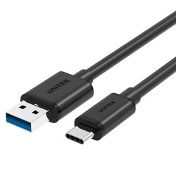 USB A to USB C Cable Unitek Y-C474BK+ Black 1 m