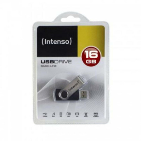 USB stick INTENSO 3503470 16 GB Keychain Black Black/Silver DDR3 SDRAM