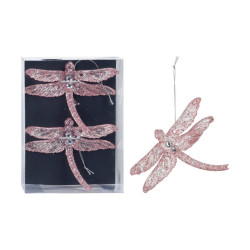 Decorative Figure Christmas Decoration Pink Christmas bauble (10 X 1 X 17 CM)