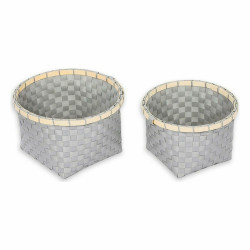 Basket set Confortime Plastic 2 Pieces 26 x 26 x 17 cm Circular