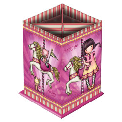 Pencil Case Gorjuss Carousel Pink Cardboard (8.5 x 11.5 x 8.5 cm)