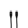 Data / Charger Cable with USB Contact Type C Black (1,5 m)