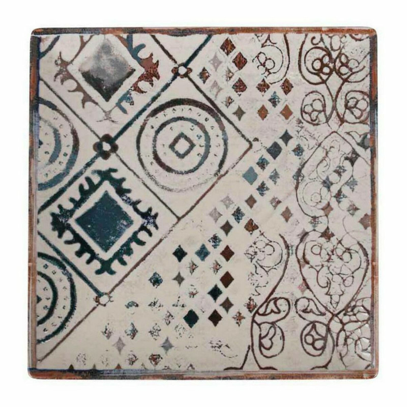 Flat plate La Mediterránea Grecia Porcelain Shine (24 x 24 x 2 cm)