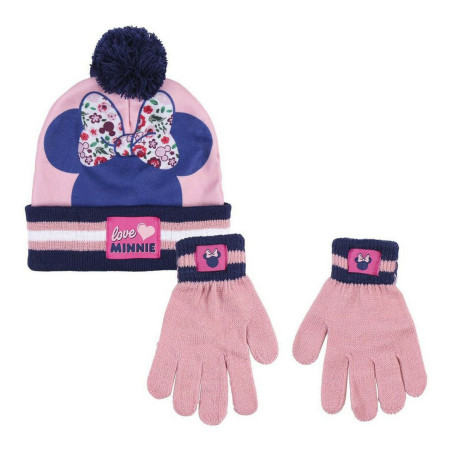 Hat & Gloves Minnie Mouse Pink