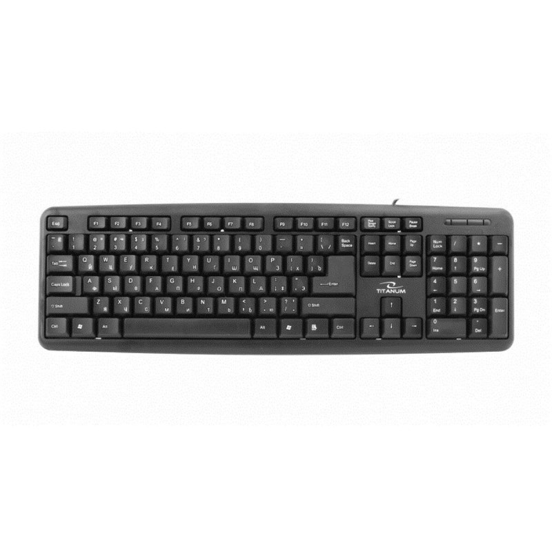 Keyboard Titanum TKR101 Black Monochrome English Russian QWERTY