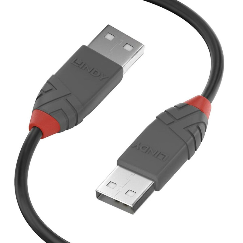 Cable Micro USB LINDY 36693 2 m Black Grey Multicolour