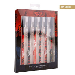 Set of Biros Stranger Things 6 Pieces Black