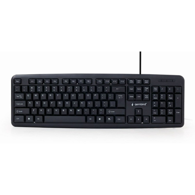 Keyboard GEMBIRD KB-U-103-RU Black Monochrome English Russian QWERTY