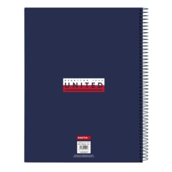 Notebook Benetton Varsity Grey Navy Blue A4 120 Sheets