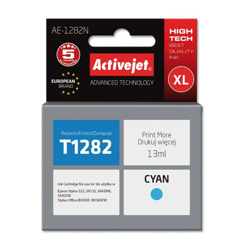 Original Ink Cartridge Activejet AE-1282N Cyan