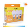 Pack of 3 LED bulbs EDM F 10 W E27 810 Lm Ø 6 x 10,8 cm (3200 K)