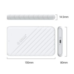 Hard drive case Orico HDD/SSD White 2,5"