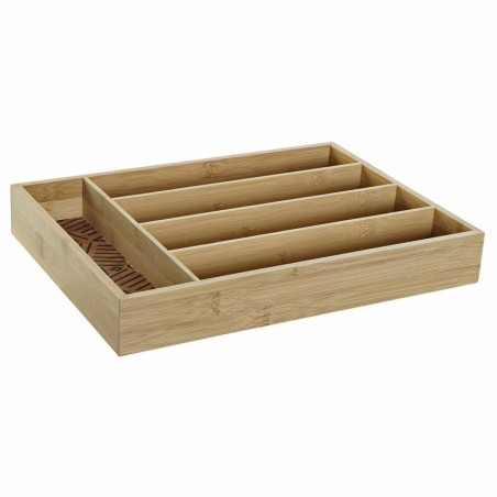 Multi-purpose basket DKD Home Decor Black Natural Bamboo 25,5 x 35,5 x 5 cm