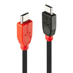 Cable Micro USB LINDY 31758 50 cm Black