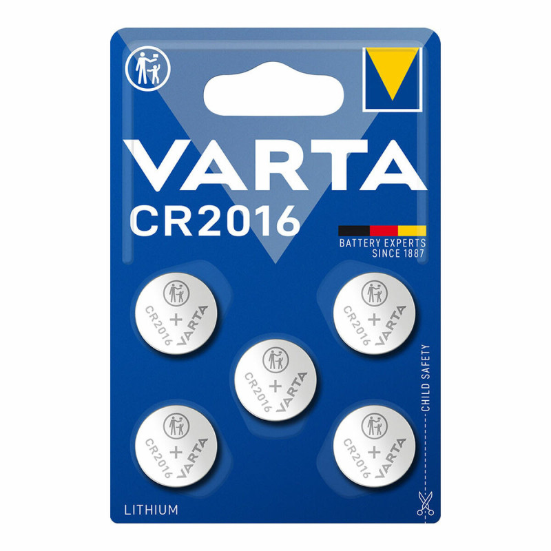 Lithium Button Batteries Varta 6016101415 CR2016 3 V (5 Units)