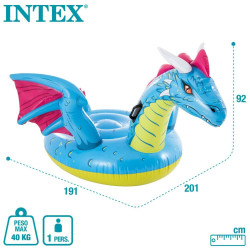 Inflatable pool figure Intex Dragon 201 x 95,5 x 191 cm (4 Units)