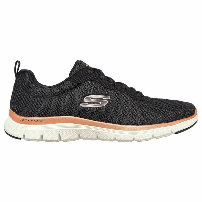 Sports Trainers for Women Skechers Mesh Lace-Up Black