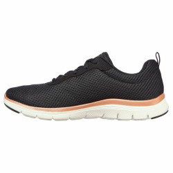 Sports Trainers for Women Skechers Mesh Lace-Up Black