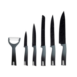 Knife Set Black Stainless steel polypropylene (6 Units) 6 Pieces