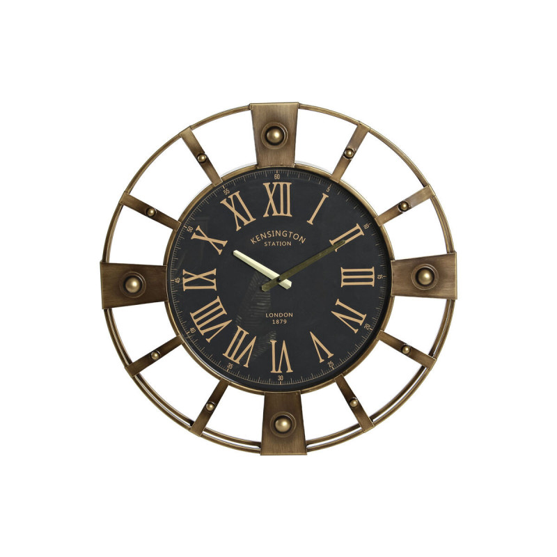 Wall Clock Home ESPRIT Black Golden Iron Vintage 60 x 8 x 60 cm