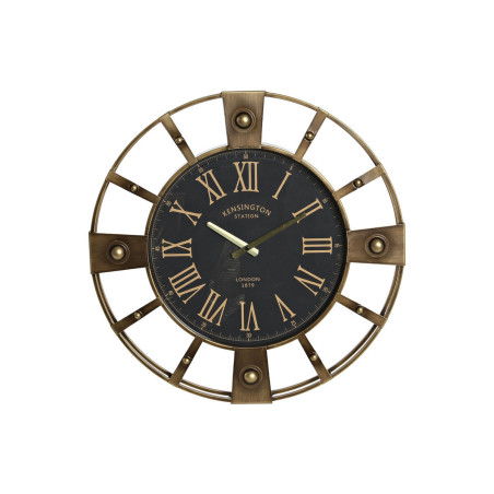 Wall Clock Home ESPRIT Black Golden Iron Vintage 60 x 8 x 60 cm