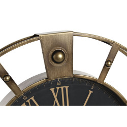 Wall Clock Home ESPRIT Black Golden Iron Vintage 60 x 8 x 60 cm