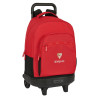 School Rucksack with Wheels Sevilla Fútbol Club Black Red 33 X 45 X 22 cm