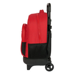 School Rucksack with Wheels Sevilla Fútbol Club Black Red 33 X 45 X 22 cm